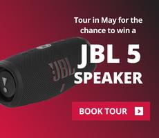 Tour in May for a chance to WIN a JBL 5 Speaker