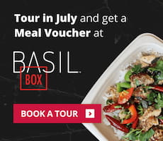 Tour in July and get a meal voucher at Basil Box.