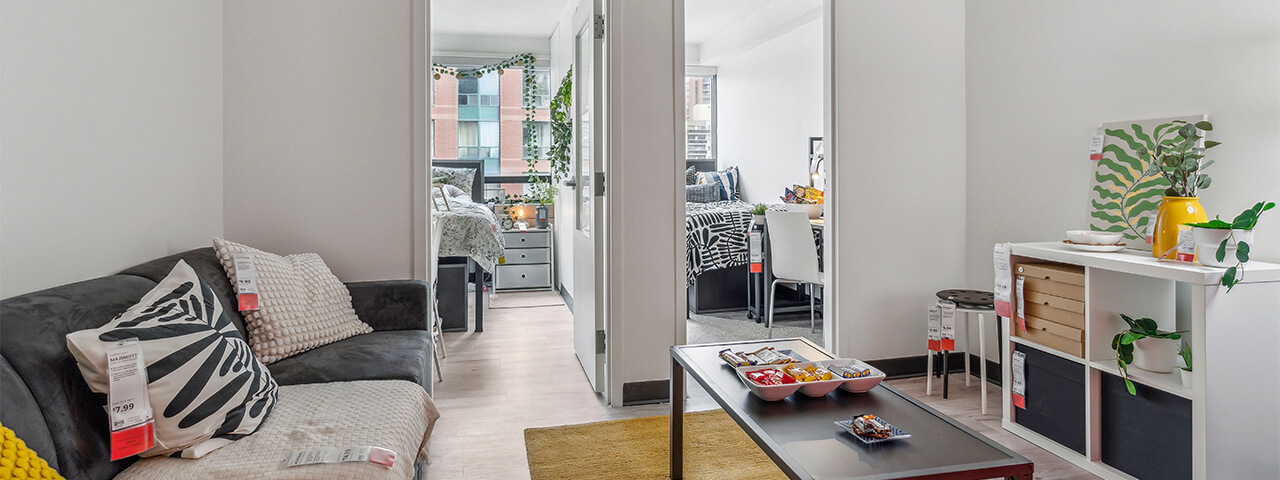 A room at Parkside Student Residence Near Toronto Metropolitan University in Toronto