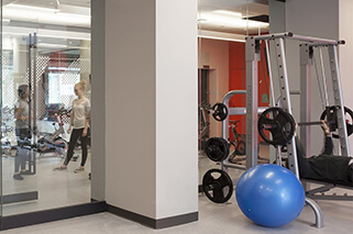 Shared space including pool and ping pong tables at Campus1 MTLCampus 1 MTL Lounge