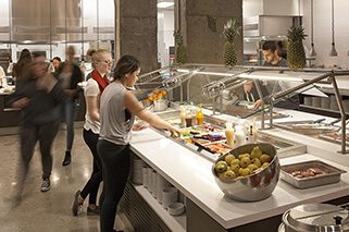 Shared space including pool and ping pong tables at Campus1 MTLCampus 1 MTL Lounge